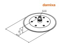 MEDIDAS ROCIADOR DUCHA 250mm SILHOUET DAMIXA